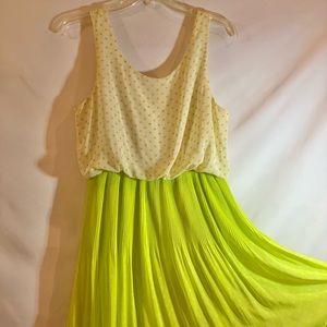 Polka Dot Pleated Dress